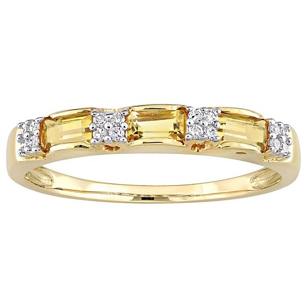 ゴールド 【 STELLA GRACE 10K GOLD CITRINE ETERNITY RING 】-