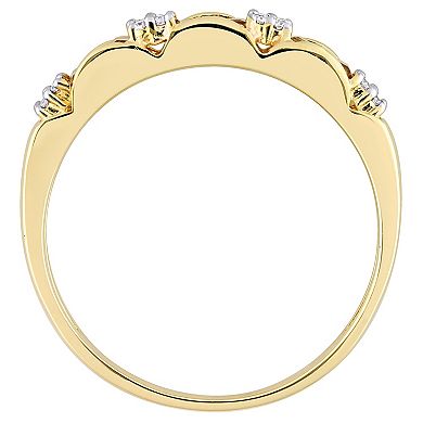 Stella Grace 10k Gold Citrine & Diamond Accent Eternity Ring
