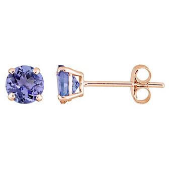 Stella Grace 14k Rose Gold Tanzanite Stud Earrings