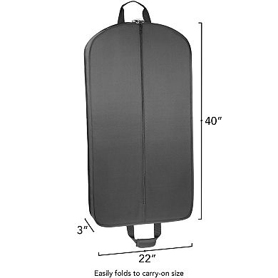 WallyBags® 40” Deluxe Travel Garment Bag with Two Pockets