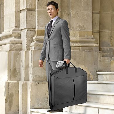 WallyBags® 40” Deluxe Travel Garment Bag with Two Pockets