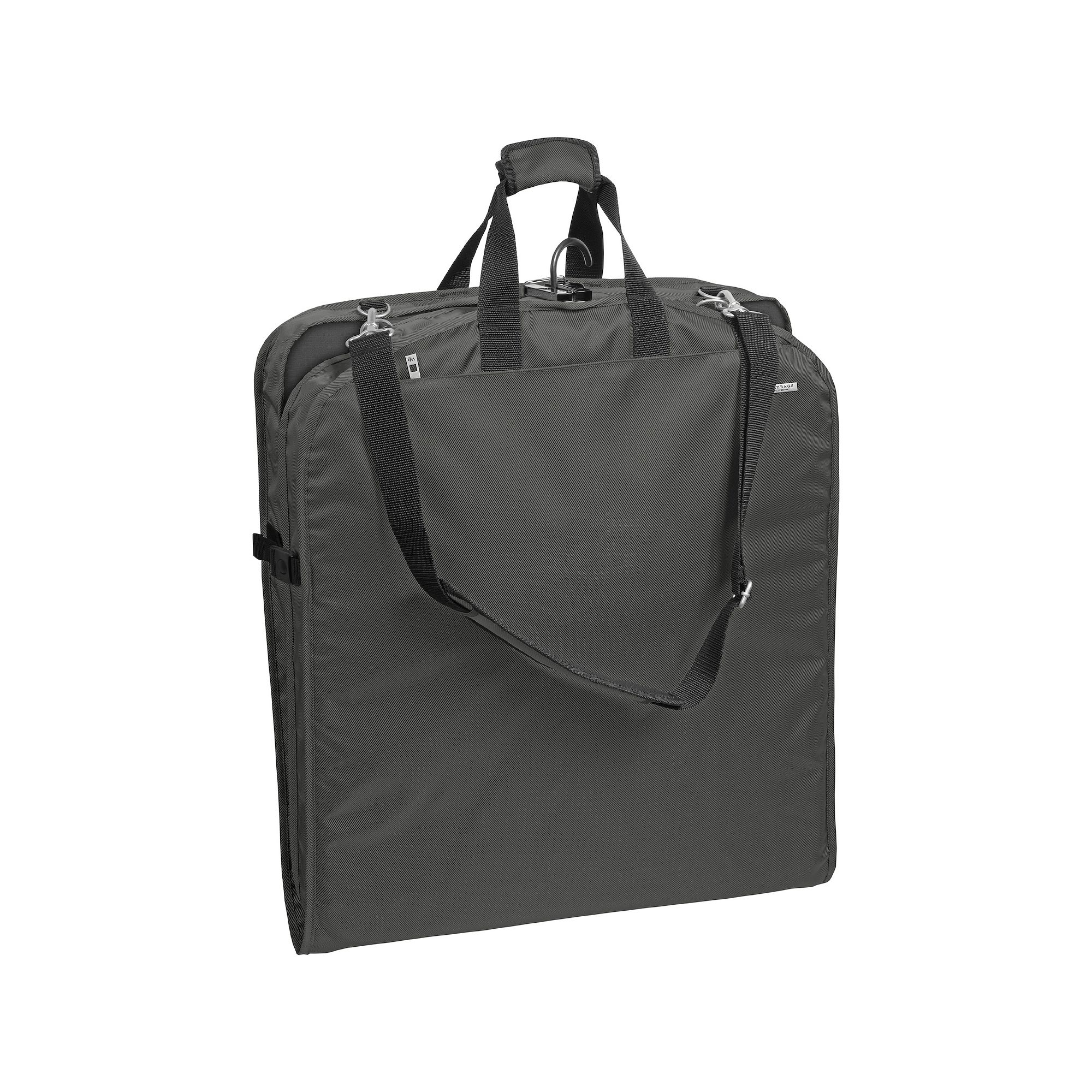 WallyBags® 42 Premium Travel Garment Bag with Shoulder Strap and Two La