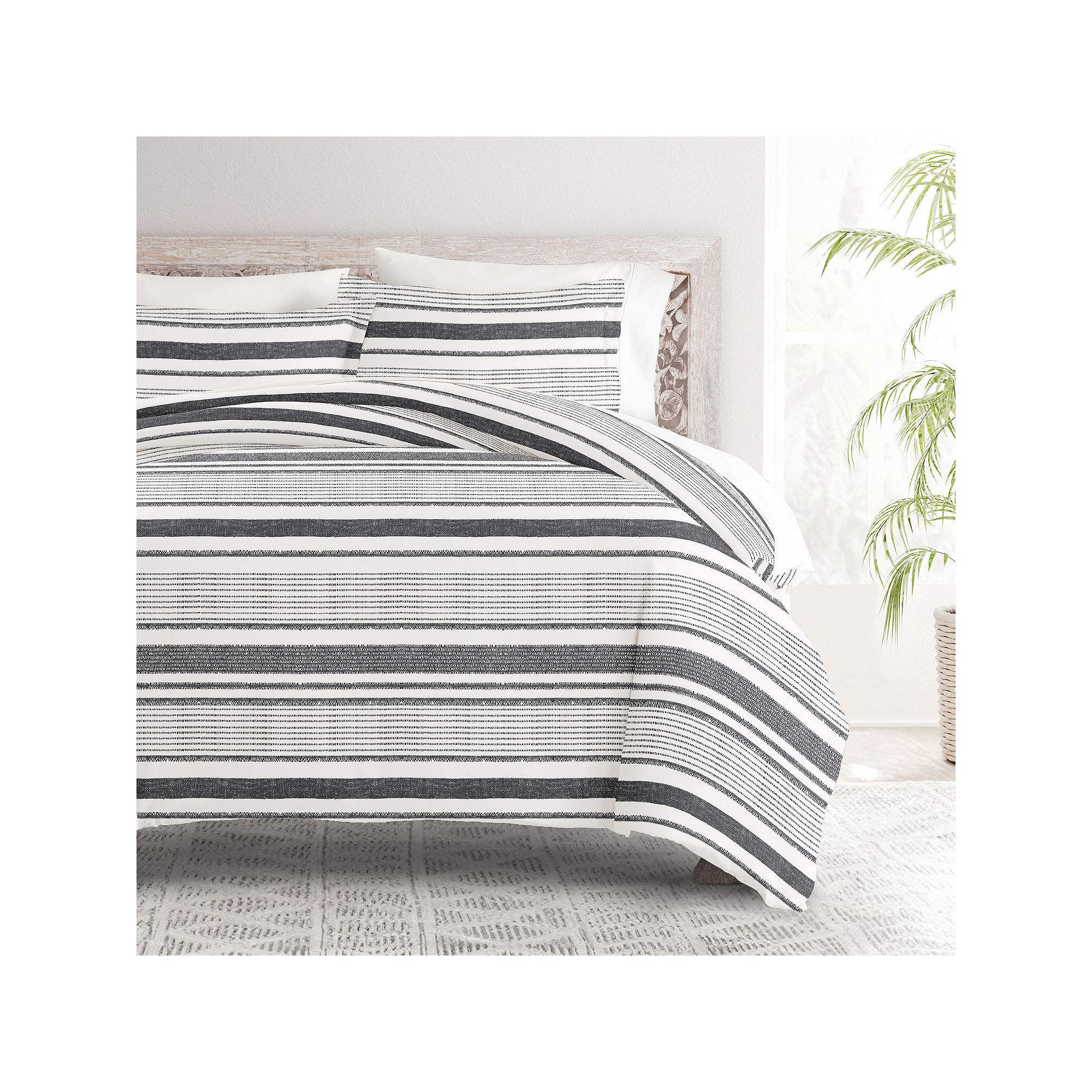 Home Collection Premium Ultra Soft Vintage Stripe Pattern Duvet Cover Set, 