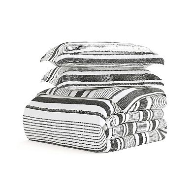 Home Collection Premium Ultra Soft Vintage Stripe Pattern Duvet Cover Set