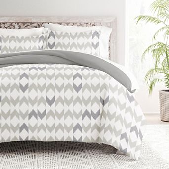 Home Collection Premium Ultra Soft Chevron Sleep Pattern Reversible Duvet Cover Set
