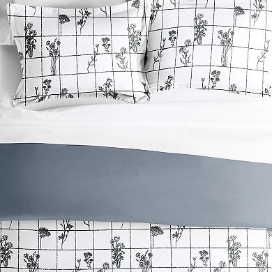Home Collection Premium Ultra Soft Flower Field Pattern Reversible Duvet Cover Set