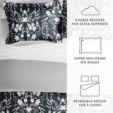 Home Collection Premium Ultra Soft Secret Garden Pattern Reversible Duvet Cover Set