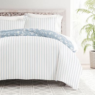 Home Collection Premium Ultra Soft Country Home Pattern Reversible Duvet Cover Set