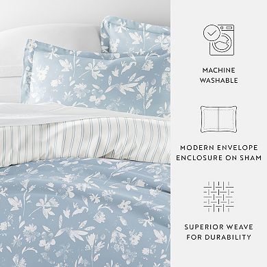 Home Collection Premium Ultra Soft Country Home Pattern Reversible Duvet Cover Set