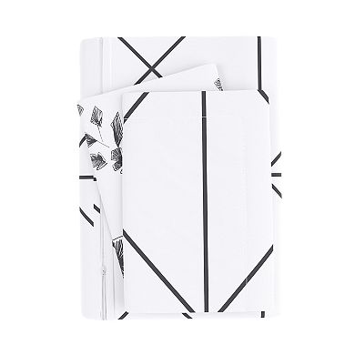 Home Collection Premium Ultra Soft Edgy Flowers Pattern Reversible Duvet Cover Set
