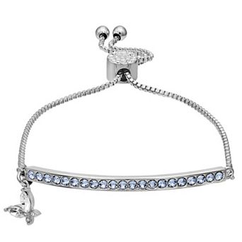 Brilliance Adjustable Crystal Butterfly Bar Bracelet