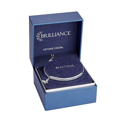 Brilliance Adjustable Crystal Butterfly Bar Bracelet