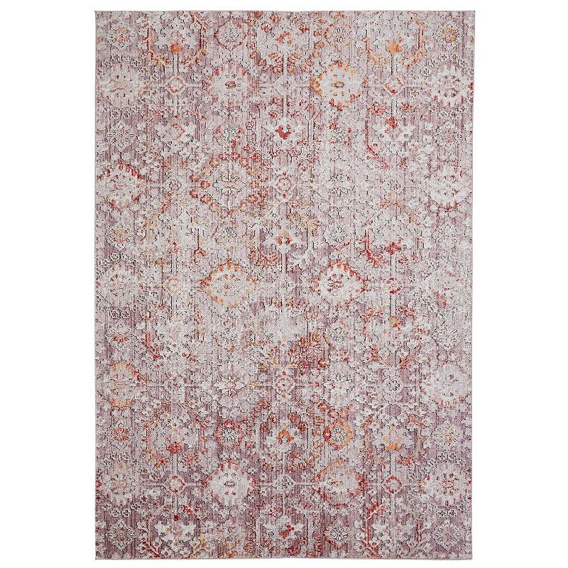 Weave & Wander Matana Pink Ornamental Area Rug, 8X10 Ft