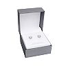 PRIMROSE Sterling Silver Cubic Zirconia Rounded Square Stud Earrings