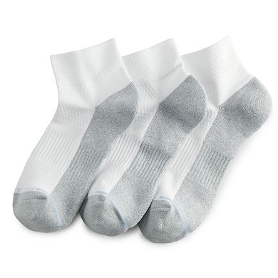 Men's Dr. Motion 3-Pack Compression Quarter-Crew Socks
