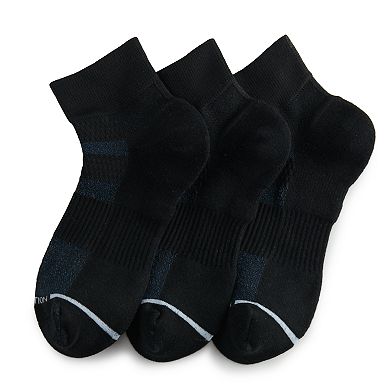 Men's Dr. Motion 3-Pack Compression Quarter-Crew Socks