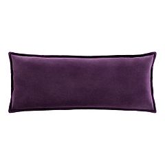 Cheer Collection Set of 2 Shaggy Long Hair Throw Pillows - Purple - 18 x 18 in