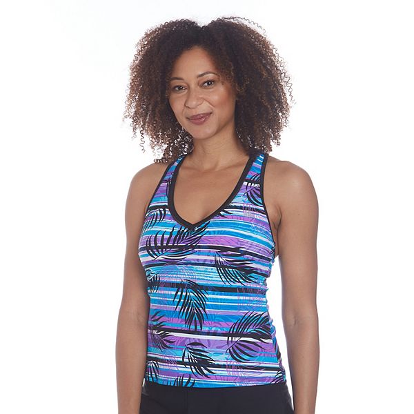 Women's ZeroXposur Equator Mesh Action UPF 30 Tankini Swim Top