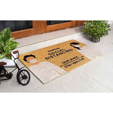 RugSmith Maintain Social Distance Doormat