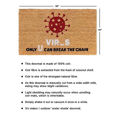 RugSmith Only U Can Break Chain Doormat