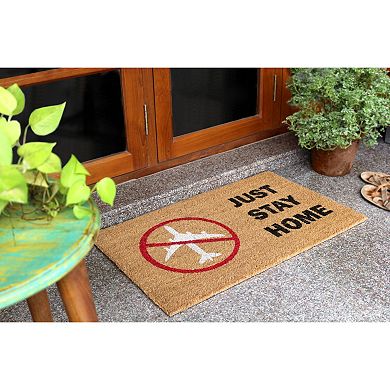 RugSmith Just Stay Home Doormat