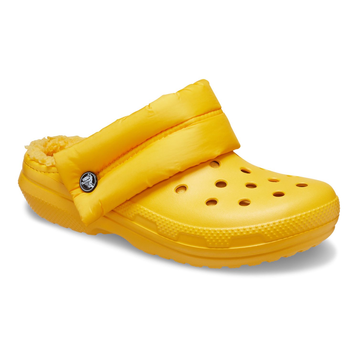 blue and yellow crocs