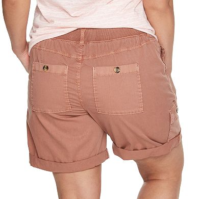 Plus Size Sonoma Goods For Life® Ultra-Comfort Waist Cuffed Bermuda Shorts