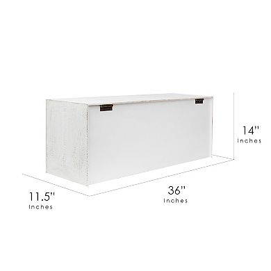 American Art Gallery White-washed Wine Bottle Display Wall Rack