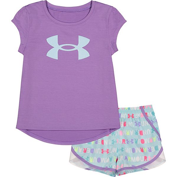 Baby Girl Under Armour Graphic Tee & Shorts Set