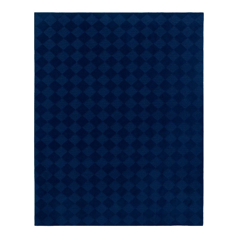 Garland Rug Diamond Geometric Rug, Blue, 12X12 Ft