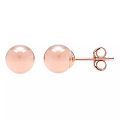 Gemminded Rose Gold Over Sterling Silver Cubic Zirconia & Mother-of-Pearl  Drop Earrings