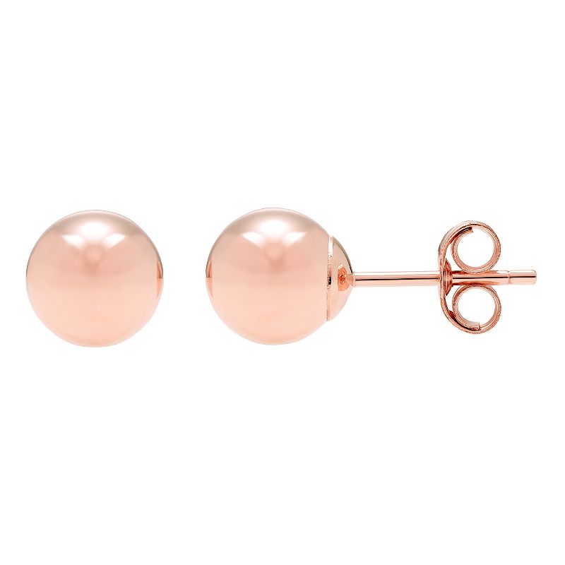A&M 14k Gold Ball Stud Earrings, Womens, Size: 3MM, Pink