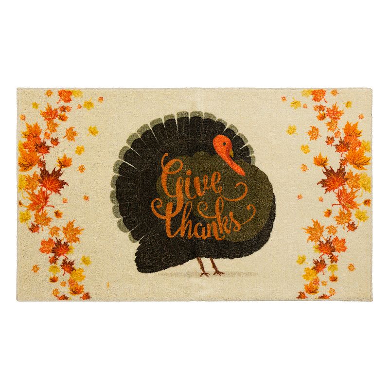 Mohawk Home Give Thanks Turkey Rug, Beig/Green, 30X50