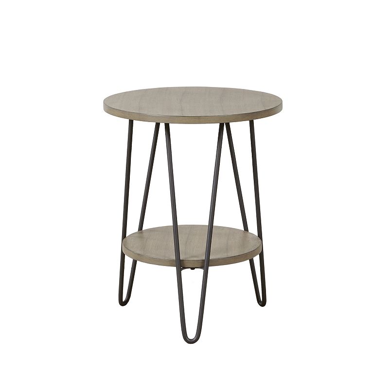 Madison Park Henley End Table, Reclaimed Gray