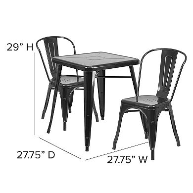 Flash Furniture Indoor / Outdoor Bistro Table & Chair 3-piece Set