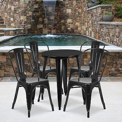 Flash Furniture Round Patio Table & Chair 5-piece Set