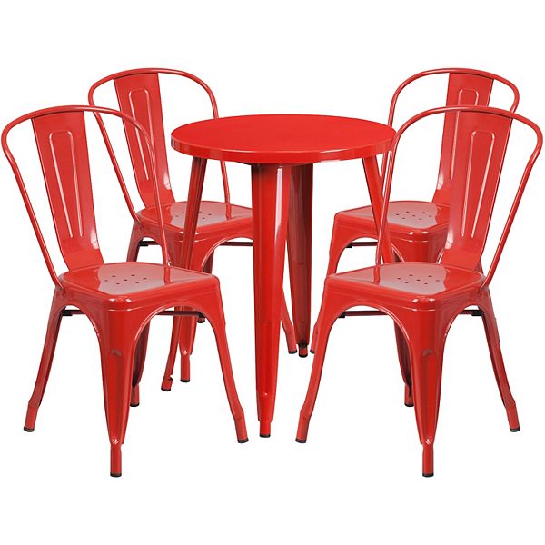 Flash Furniture Round Patio Table & Chair 5piece Set