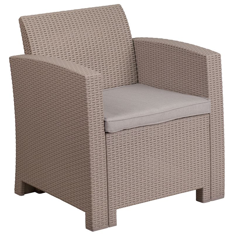 Flash Furniture Patio Arm Chair, Grey