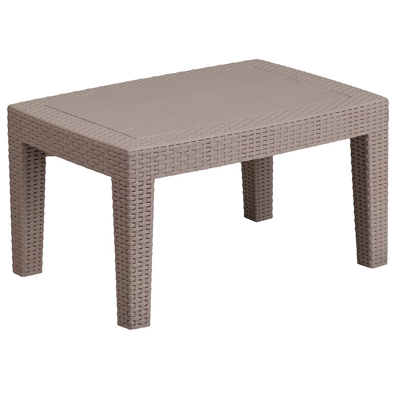 Flash Furniture Patio Coffee Table, Grey