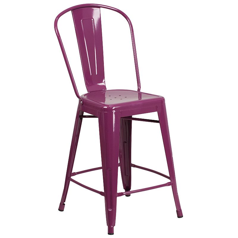 19341716 Flash Furniture Purple Indoor / Outdoor Counter St sku 19341716