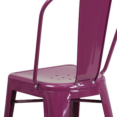 Flash Furniture Purple Indoor / Outdoor Counter Stool