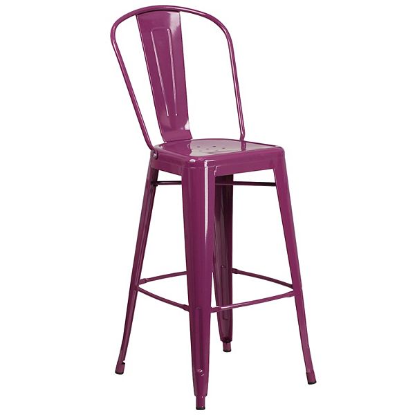 Flash Furniture Purple Indoor / Outdoor Bar Stool