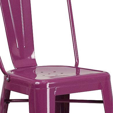 Flash Furniture Purple Indoor / Outdoor Bar Stool