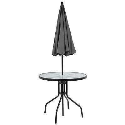 Black Patio Flash Furniture Nantucket Piece Patio Table And Chairs