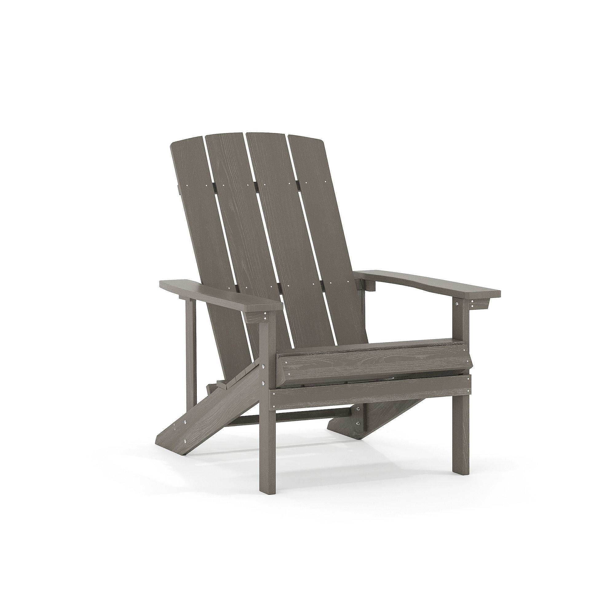 Flash Furniture Charlestown Adirondack Patio Chair, Light Gray