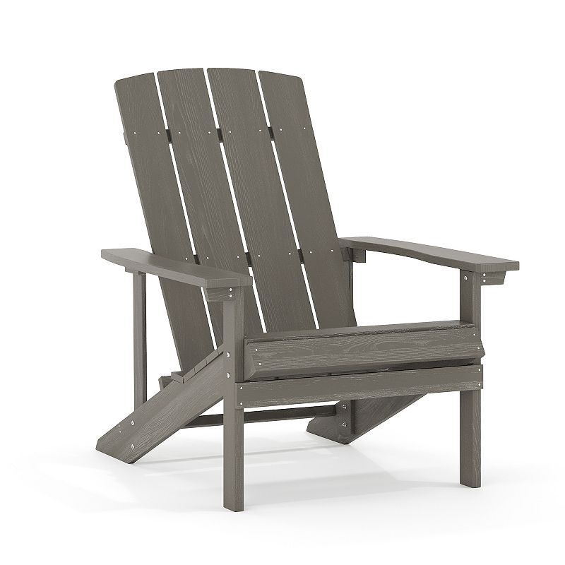 Flash Furniture Charlestown Adirondack Patio Chair, Grey