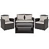 Flash Furniture Aransas Patio Loveseat, Chair & Coffee Table 5-piece Set
