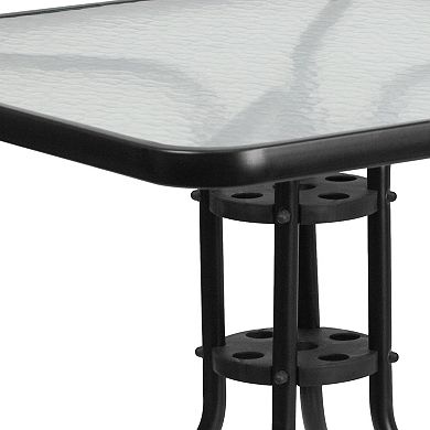 Flash Furniture 31.5-in. Square Glass Top Patio Table