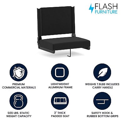 Flash Furniture Grandstand Outdoor Folding Stadium Chair