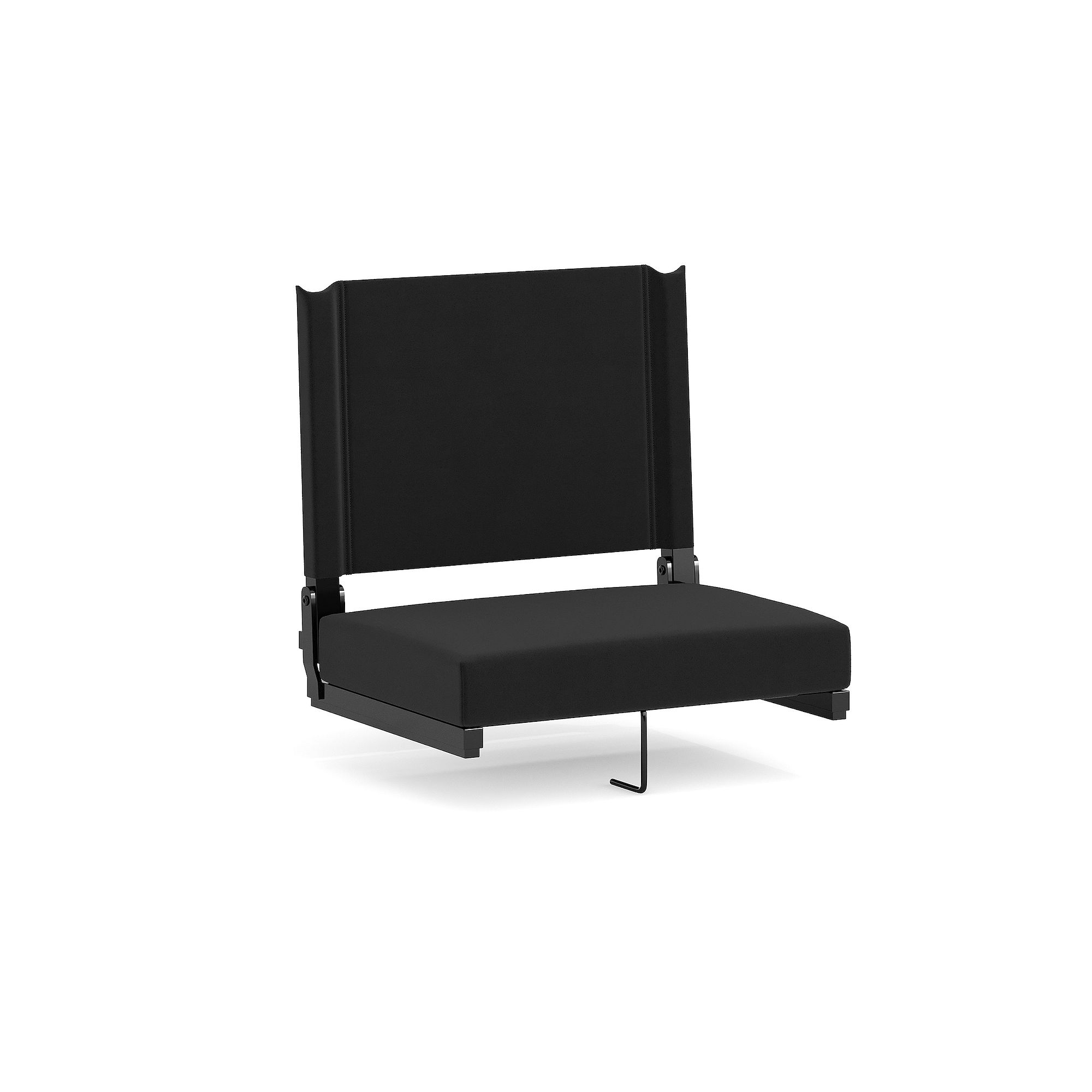 Flash Furniture Grandstand Outdoor Folding Stadium Chair, Black